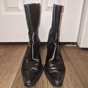 Harley-Davidson Black Leather Pointy Boots